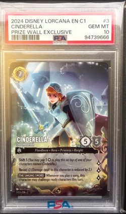 Disney Lorcana - Cinderella - Stouthearted - Prize Wall Exclusive - PSA 10 💎🔥 - Image 1