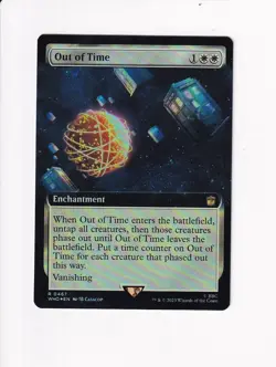MAGIC THE GATHERING MTG DR. WHO FOIL EXTENDED ART OUT OF TIME - Image 1