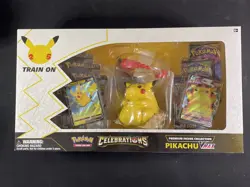 Pokemon Card Celebrations Pikachu Vmax Premium Figure Collection Train On SWSH - Image 1