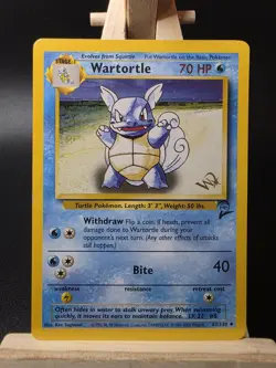 Pokemon TCG Wartortle Gold W Stamp 63/130 Base Set 2 NM Condition WOTC 2000 - Image 1