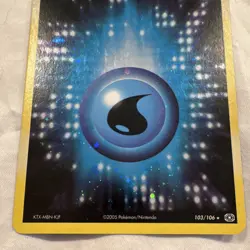 Pokemon TCG Water Energy Card 103/106 Holo Rare Basic 2005 - Image 3