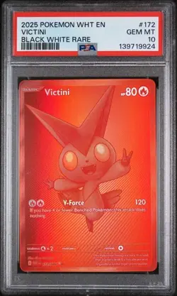 Pokemon Victini White Flare Black White Rare #172 PSA 10 Gem Mint - Image 1