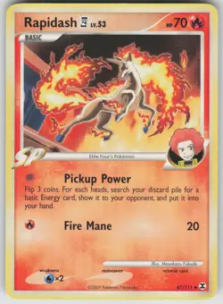Pokemon TCG Rapidash E4 Uncommon Rising Rivals 47/111 - Image 1