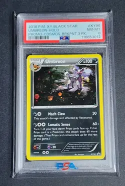 Pokemon - Umbreon XY Black Star Promo 3 Pack Blisters - Cosmos #XY96 PSA 8 - Image 1