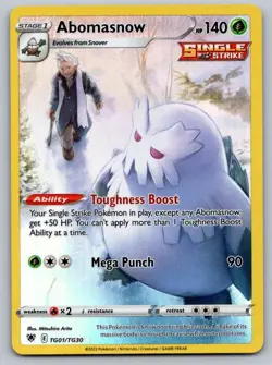 Abomasnow TG01/TG30 Holo Astral Radiance Trainer Gallery Pokemon NM - Image 1