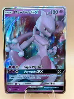 Mewtwo GX 31/68 Holo GX Rare Hidden Fates Pokemon Near Mint - Image 1