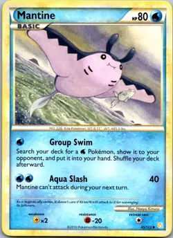 MANTINE 45/123 UNCOMMON HEARTGOLD & SOULSILVER POKEMON NM/M - Image 1