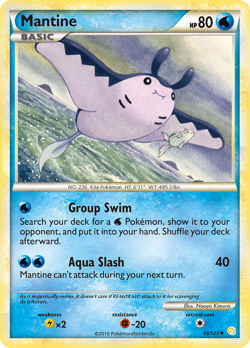 MANTINE 45/123 UNCOMMON HEARTGOLD & SOULSILVER POKEMON NM/M - Image 4