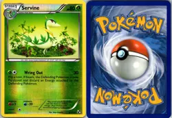 SERVINE 4/114 UNCOMMON BLACK & WHITE POKEMON REVERSE HOLO NM/M - Image 3