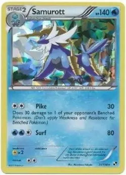 SAMUROTT (CRACKED ICE HOLO) 31/114 HOLO HOLO RARE DECK EXCLUSIVES POKEMON NM/M - Image 4