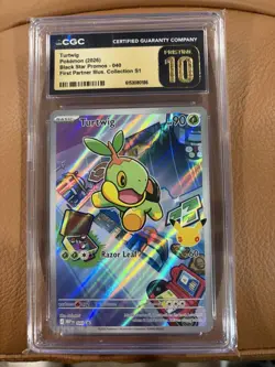 CGC Pristine 10 Turtwig Pokemon (2026) Black Star Promos- 040 First Partner - Image 1