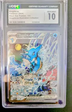 Pokemon 2024 Graded Slab CGC 10 KINGDRA EX BLACK STAR PROMO ENGLISH - Image 1