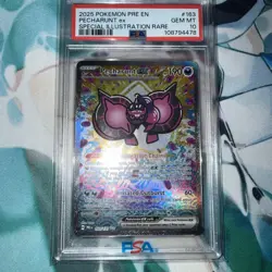 2025 POKEMON PRE EN-SPECIAL ILLUSTRATION RARE #163 PECHARUNT EX PSA 10 - Image 3
