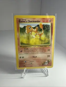Pokemon TCG Blaine's Charmander Gym Heroes 61/132 Unlimited LP - Image 1