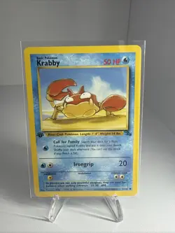 Pokemon TCG Krabby Fossil 51 Regular 1st Edition Common Card - Image 3