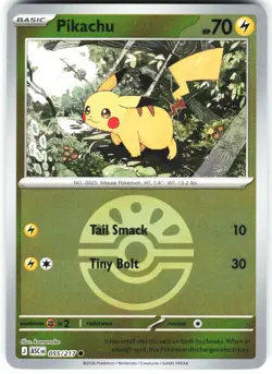 PIKACHU (FRIEND BALL) 055/217 - POKEMON ASCENDED HEROES - NM COMMON - Image 1