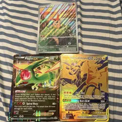 Pokemon TCG Holo Card Lot Victini Flygon EX Pikachu & Zekrom GX Tag Team - Image 1
