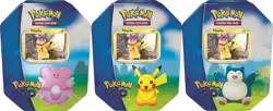 Pokemon GO SWSH 10.5 Gift Tin Sealed Case of 6 Pikachu Snorlax Blissey - Image 3