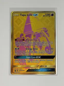 Pokemon Tapu Lele GX SV94/SV94 Hidden Fates Shiny Vault Gold Rare Mint Full Art - Image 1