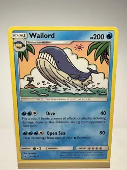 Wailord 30/145 Rare Guardians Rising Pokemon Lightly Played - Image 1