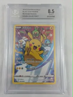 Pokemon Pikachu SWSH020 Full art Promo Graded BGS 8.5 - Image 1
