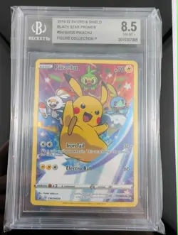Pokemon Pikachu SWSH020 Full art Promo Graded BGS 8.5 - Image 3