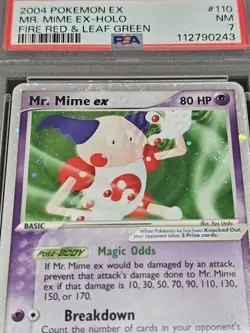 2004 Mr. Mime EX Pokemon Fire Red & Leaf Green #110 Holo PSA 7 NM - Image 3