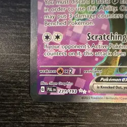 Pokemon Meowscarada ex Sv02 Paldea Evolved Ultra Rare 231/193 Stage 2 310 HP EN - Image 3