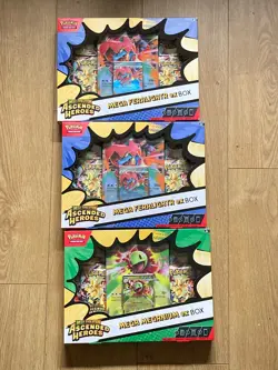 3x Pokemon TCG Ascended Heroes Mega EX Box, ( 2 x Feraligatr & 1 x Meganium) new - Image 1