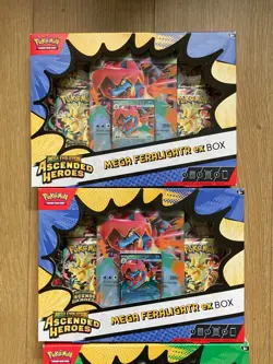3x Pokemon TCG Ascended Heroes Mega EX Box, ( 2 x Feraligatr & 1 x Meganium) new - Image 2
