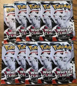 🔥 Pokemon TCG White Flare Scarlet & Violet 10 Booster Pack NEW SEALED - Image 1