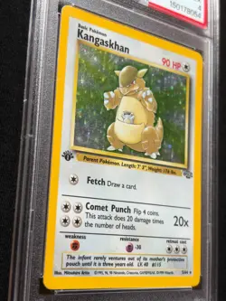 1999 Pokemon Jungle Kangaskhan Holo 1st Edition PSA 4 – WOTC Vintage - Image 2