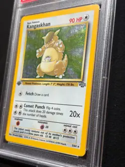 1999 Pokemon Jungle Kangaskhan Holo 1st Edition PSA 4 – WOTC Vintage - Image 3