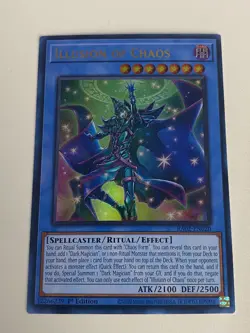 Yugioh - Illusion of Chaos x 3 - 1st Edition Ultra Rare NM - Free Holo Card - A - Image 2