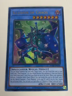 Yugioh - Illusion of Chaos x 3 - 1st Edition Ultra Rare NM - Free Holo Card - A - Image 3