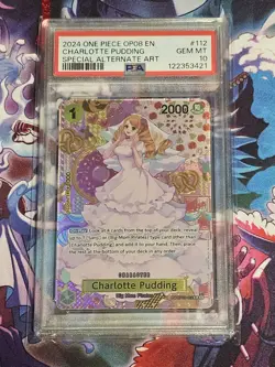 2024 One Piece OP08 Two Legends #112 Charlotte Pudding Special Alt Art PSA 10 SP - Image 1