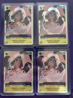 Bandai One Piece Card Game OP13 Jewelry Bonney Lot 4 Cards OP13-108 English - Image 1