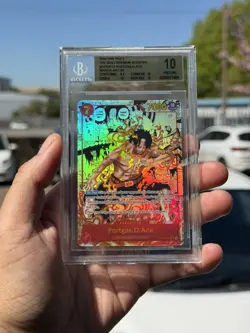 One Piece CCG TCG - Portgas D Ace , PRB01 (Manga) , English , BGS 10 Pristine - Image 1