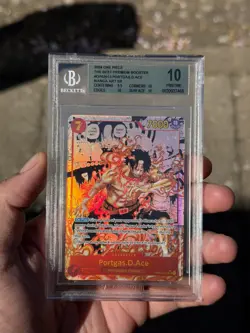 One Piece CCG TCG - Portgas D Ace , PRB01 (Manga) , English , BGS 10 Pristine - Image 2