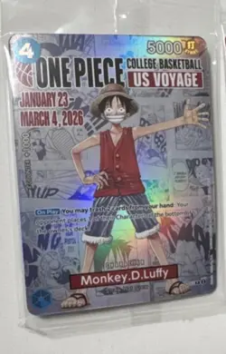 Bandai Namco One Piece US Voyage Monkey D. Luffy Promo Holo & Regular x2 - Image 1
