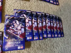 One Piece TCG The Azure Sea’s Seven OP-14 Sleeved Booster Pack Lot Of 50 Sealed - Image 4
