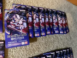 One Piece TCG The Azure Sea’s Seven OP-14 Sleeved Booster Pack Lot Of 50 Sealed - Image 5