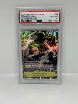 2026 ONE PIECE STARTER DECK ST29-EGGHEAD 014 RORONOA ZORO ALTERNATE ART - PSA 10 - Image 1