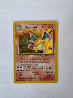 Charizard 4/102 Holo Rare Base Set Pokemon Card Vintage WOTC 1999 LP/MP - Image 1
