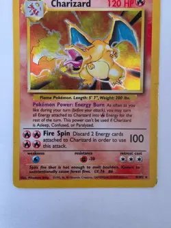 Charizard 4/102 Holo Rare Base Set Pokemon Card Vintage WOTC 1999 LP/MP - Image 4