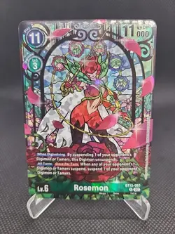 Digimon Card Game Premium Heroines Set PB-23 BT13-057 Alt Art Rosemon Rare NM - Image 1