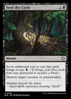 NM Foil Feed the Cycle, MTG, Bloomburrow, Magic the Gathering, 94 - Image 1