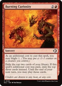 NM Burning Curiosity, MTG, Lorwyn Eclipsed, Magic the Gathering, 129 - Image 1
