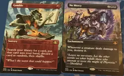 Magic The Gathering Dominaria Remastered Gamble #433 & No Mercy #427 Rare Lot - Image 1