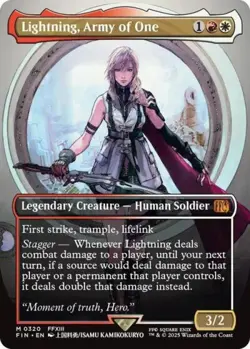 MTG English Lightning, Army of One (Borderless) (0320) NM Foil - Image 1